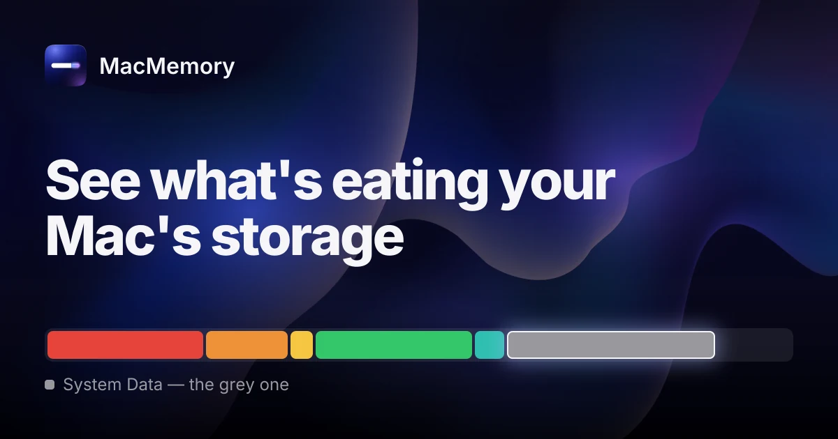 MacMemory — See what's eating your Mac's storage